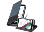 Cadorabo Custodia Per Lg G4 / G4 Plus Custodia Protettiva In Blu Nero Custodia Per Cellulare Etui Book Case Cover