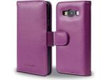 Cadorabo Custodia Per Samsung Galaxy A3 2015 In Viola Copertura Posteriore Telefono Cellulare Protettivo Copertura Libro Caso Libretto Slot Per Schede