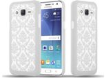 Cadorabo Cover Per Samsung Galaxy J5 2015 Cover Protettiva In Bianco Custodia Rigida Cover Protettiva Fiori Cover Telefono Cellulare