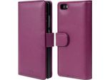 Cadorabo Custodia Per Huawei P8 Lite 2015 In Viola Cover Posteriore Telefono Cellulare Protettivo Copertura Libro Custodia Libretto Slot Per Schede