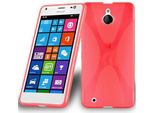 Cadorabo Custodia Per Telefono Cellulare Per Nokia Lumia 850 In Rosso Cover Tpu Silicone Back Cover Case