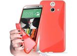 Cadorabo Custodia Protettiva Per Htc One E8 In Rosso Custodia Per Telefono Cellulare Tpu Custodia In Silicone