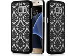 Cadorabo Cover Per Samsung Galaxy S7 Cover Protettiva In Nero Custodia Rigida Cover Protettiva Cover Fiori Cover Telefono Cellulare