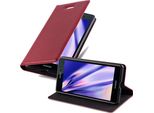 Cadorabo Custodia Per Huawei Ascend P7 Custodia Protettiva In Rosso Custodia Per Cellulare Cover Chiusura Magnetica