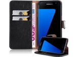 Cadorabo Cover Per Samsung Galaxy S7 Edge Cover Protettiva In Nero Cellulare Cover Libro Custodia Custodia Lusso