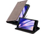 Cadorabo Cover Per Huawei Ascend P7 Cover Protettiva In Marrone Custodia Per Cellulare Cover Chiusura Magnetica