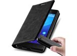 Cadorabo Cover Per Sony Xperia M5 Cover Protettiva In Nero Custodia Per Cellulare Cover Chiusura Magnetica