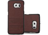 Cadorabo Cover Per Samsung Galaxy S6 Cover Protettiva In Marrone Custodia Rigida Look Legno Telefono Cellulare Cover