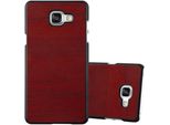 Cadorabo Cover Per Samsung Galaxy A3 2016 Cover Protettiva In Rosso Custodia Rigida In Legno Look Cover Per Cellulare