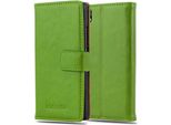 Cadorabo Cover Per Huawei Ascend P7 Cover Protettiva In Verde Cellulare Cover Libro Caso