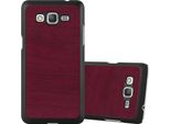 Cadorabo Cover Per Samsung Galaxy J5 2015 Cover Protettiva In Rosso Custodia Rigida Custodia In Legno Look Cover Telefono Cellulare
