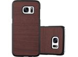 Cadorabo Cover Per Samsung Galaxy S7 Cover Protettiva In Marrone Custodia Rigida Look Legno Telefono Cellulare Cover