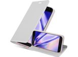 Cadorabo Custodia Del Telefono Cellulare Per Samsung Galaxy J3 2017 Custodia Protettiva In Argento Cover Etui Book Case Booklet