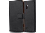Cadorabo Cover Per Nokia Lumia 1320 Cover Protettiva In Nero Cover Per Cellulare Custodia Libro Custodia