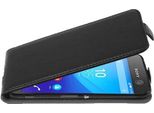 Cadorabo Custodia Protettiva Per Sony Xperia M5 Cover In Nero Flip Case Custodia Del Telefono Cellulare Case Cover Imitazione Pelle