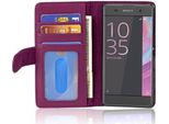 Cadorabo Custodia Per Sony Xperia Xa In Viola Cover Posteriore Telefono Cellulare Protettivo Copertura Libro Custodia Libretto Slot Per Schede