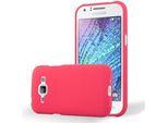Cadorabo Custodia Protettiva Per Samsung Galaxy J1 2015 Cover In Rosso Custodia Del Telefono Cellulare Tpu Etui Cover Case