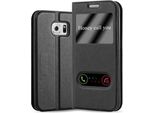 Cadorabo Custodia Protettiva Per Samsung Galaxy S6 Edge Cover In Nero Custodia Del Telefono Cellulare Custodia A Libro Cover Case