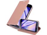 Cadorabo Custodia Per Telefono Cellulare Per Samsung Galaxy J3 2016 Custodia Protettiva In Rosa Cover Etui Book Case Booklet