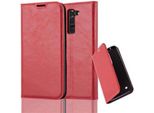 Cadorabo Cover Per Lg K7 2017 Cover Protettiva In Rosso Custodia Per Cellulare Cover Chiusura Magnetica