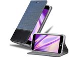 Cadorabo Custodia Per Lg K10 2017 Custodia Protettiva In Blu Custodia Per Telefono Cellulare Custodia A Libro Cover