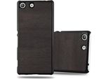 Cadorabo Cover Per Sony Xperia M5 Cover Protettiva In Nero Custodia Rigida Look Legno Telefono Cellulare