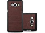 Cadorabo Cover Per Samsung Galaxy J7 2016 Cover Protettiva In Marrone Custodia Rigida Look Legno Cover Per Cellulare