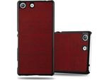Cadorabo Cover Per Sony Xperia M5 Cover Protettiva In Rosso Custodia Rigida Custodia In Legno Cover Per Telefono Cellulare