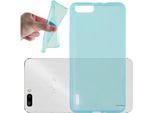 Cadorabo Custodia Per Honor 6 Plus Cover Protettiva In Blu Custodia Protettiva In Silicone Tpu Cover Case