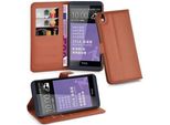 Cadorabo Cover Per Htc Desire 816 Cover Protettiva In Marrone Custodia Per Cellulare Cover Chiusura Magnetica