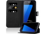 Cadorabo Custodia Per Samsung Galaxy S7 Edge Cover Protettiva In Nero Custodia Per Cellulare Cover Chiusura Magnetica