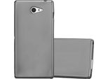 Cadorabo Custodia Protettiva Per Sony Xperia M2 / M2 Aqua Cover In Grigio Custodia Per Cellulare Custodia In Silicone Tpu Cover Case