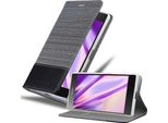 Cadorabo Custodia Per Sony Xperia Z5 Premium Custodia Protettiva In Grigio Custodia Per Cellulare Custodia A Libro Cover