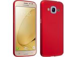Cadorabo Cover Per Samsung Galaxy J2 2016 Cover Protettiva In Rosso Custodia Rigida Custodia Cover Per Telefono Cellulare