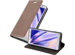 Cadorabo Custodia Per Sony Xperia XZ2 Custodia Protettiva In Marrone Custodia Per Telefono Cellulare Cover Chiusura Magnetica