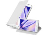 Cadorabo Custodia Per Telefono Cellulare Per Huawei P9 Lite 2016 / G9 Lite Custodia Protettiva In Argento Cover Etui Book Case Booklet