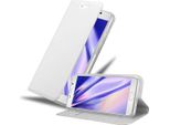 Cadorabo Custodia Per Cellulare Per Samsung Galaxy Note 5 Custodia Protettiva In Argento Cover Etui Book Case Booklet