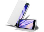 Cadorabo Custodia Per Cellulare Per Huawei Ascend P7 Custodia Protettiva In Argento Cover Etui Book Case Booklet