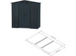Duramax Riverton Top Casa Da Giardino 2,5 M² + Profili Per Pavimento, Antracite Duramax 50013