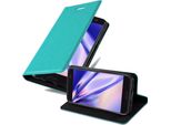 Cadorabo Custodia Per Htc 10 (One M10) Cover Protettiva In Turchese Custodia Per Cellulare Cover Chiusura Magnetica