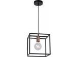 Arthur Lampada A Sospensione Geometrica Nera Con Attacco In Rame 1Xe27 60W Lucide