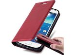 Cadorabo Custodia Per Samsung Galaxy S4 Mini Custodia Protettiva In Rosso Custodia Per Cellulare Cover Chiusura Magnetica
