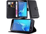Cadorabo Cover Per Samsung Galaxy J3 2015 Cover Protettiva In Nero Custodia Per Telefono Cellulare Cover Chiusura Magnetica