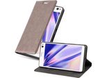 Cadorabo Custodia Per Sony Xperia C4 Custodia Protettiva In Marrone Custodia Per Telefono Cellulare Cover Chiusura Magnetica