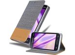 Custodia Cadorabo Per Samsung Galaxy J1 Mini Custodia Protettiva In Grigio Custodia Per Cellulare Custodia A Libro Cover