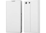 Cadorabo Custodia Per Cellulare Per Sony Xperia M5 Custodia Protettiva In Argento Cover Etui Book Case Booklet