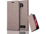 Cadorabo Custodia Per Motorola Moto Z2 Play / Z2 Force Cover Protettiva In Marrone Custodia Per Cellulare Cover Chiusura Magnetica
