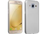Cadorabo Cover Per Samsung Galaxy J2 2016 Cover Protettiva In Argento Custodia Rigida Per Telefono Cellulare Cover Case