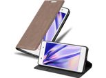 Cadorabo Custodia Per Sony Xperia E5 Custodia Protettiva In Marrone Custodia Per Cellulare Cover Chiusura Magnetica