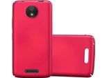 Cadorabo Cover Per Motorola Moto C Cover Protettiva In Rosso Custodia Rigida Per Cellulare Cover Case